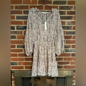 Lovestitch Lavender Floral Long Sleeve Dress